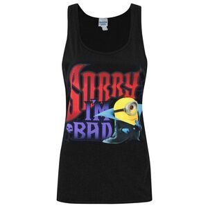 Minions Womens/Ladies Sorry I'm Bad Tank / Black